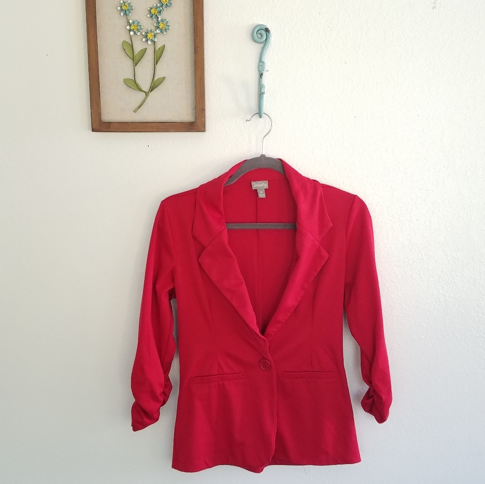 Vanity Red Blazer Jacket M Coat
